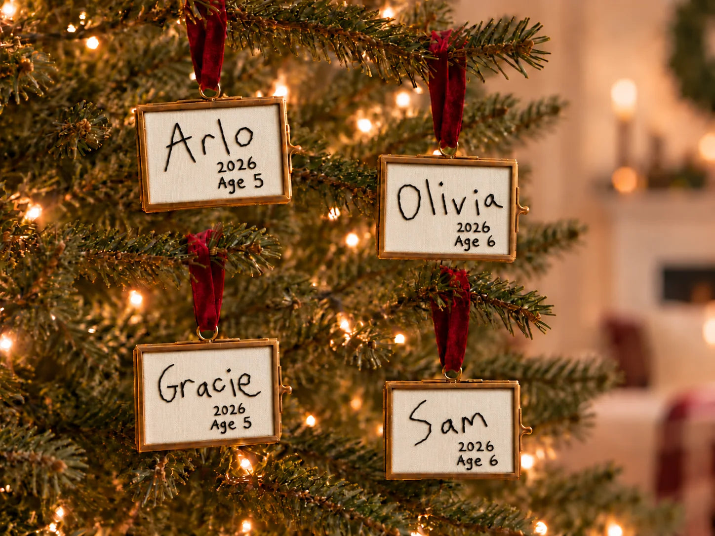 Personalised handwriting Christmas hanging frames